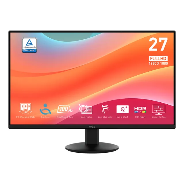 Monitor Msi Pro Mp272l 27 1080p Ips 1ms 100hz Hdmi Dp 1.2