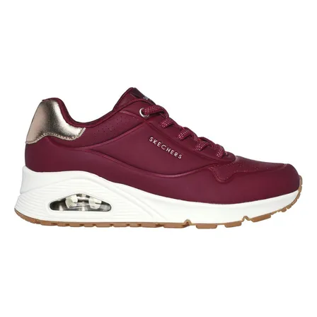 Zapatilla Mujer Uno Shimmer Away Burdeo Skechers