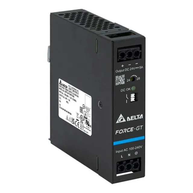 Fuentes De Alimentación Riel Din 120w, 24v, 5 Amperes Delta