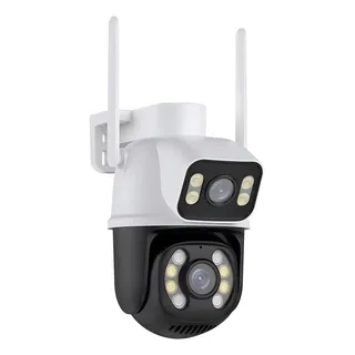 Camera Segurança Ip Dome A28 Prova D'agua Lente Dupla App Icsee Cor Branco E Preto Camera Segurança Ip Dome A28 Prova D'agua Lente Dupla App Icsee Cor Branco E Preto