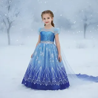 princess polly baby blue dress Little Girl Sapphire Elsa Winter Dress with Cape Velvet Bodice Frozen  Cosplay Halloween Clothing Child Christmas Princess Frock