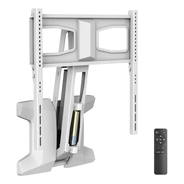 Soporte De Pared Motorizado Para Tv Con Chimenea Desplegable