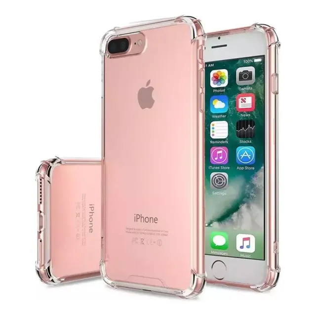 Funda Antishock Transparente Para iPhone + Vidrio Templado