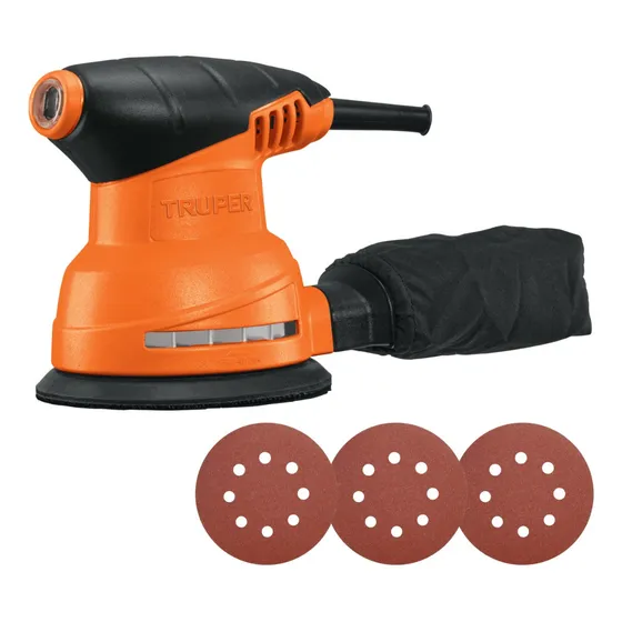 Lijadora Roto Orbital Profesional 5 260w Truper Color Naranja