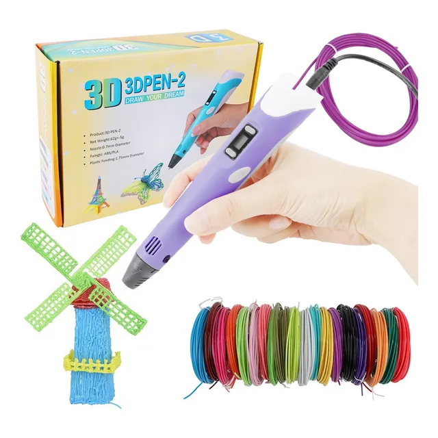 Lápiz Bolígrafo Impresora 3d + Pack 20x5 Mts Filamentos 