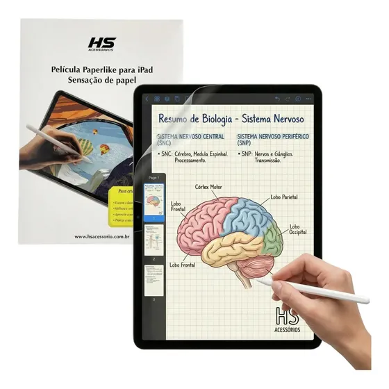 Película Paperlike Fosca iPad 10 10.9 E iPad 11 A16 2025 Anti Reflexo Escrita Hs Acessórios