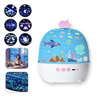 Luminária De Mesa Projetor Giratório De Oceano Para Crianças Luminária De Mesa Projetor Giratório De Oceano Para Crianças