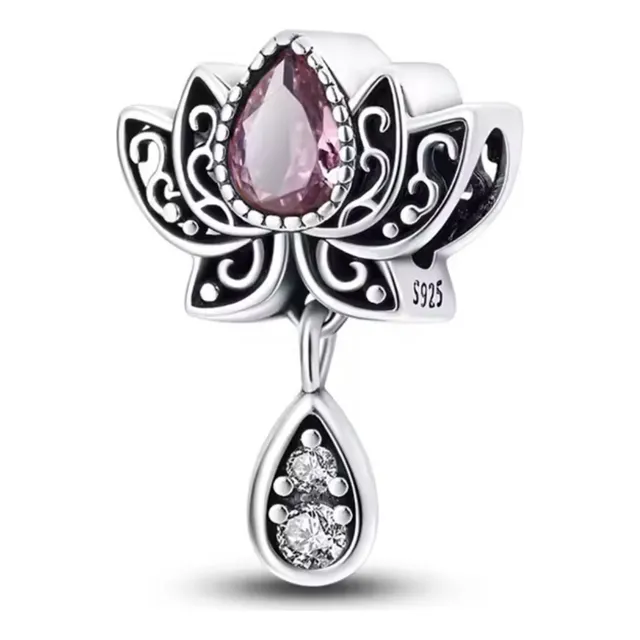 Dije Colgante Charm Para Pulsera Pandora Gielgy Flor Loto 95