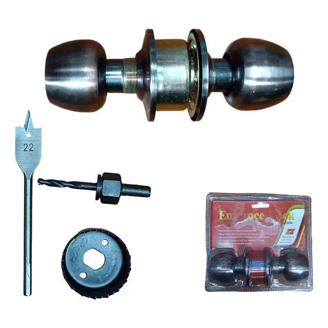 Kit Cerradura De Pomo Pomela Con Llave Y Mechas Copa