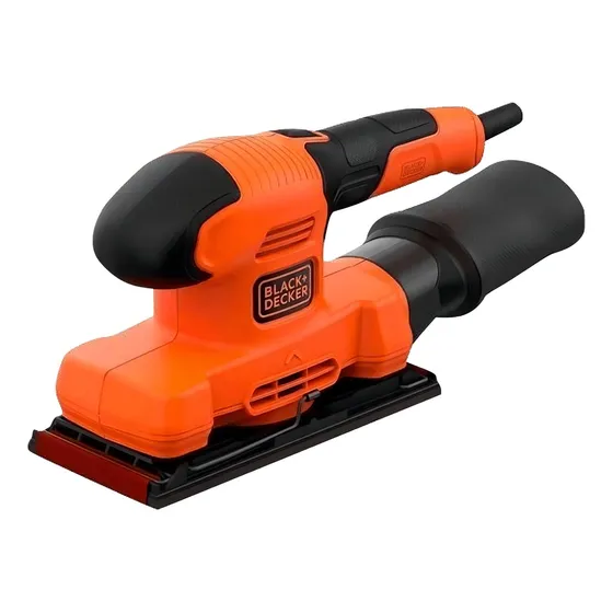 Lijadora profesional orbital Black+Decker BEW220 negra y naranja 150W 220V