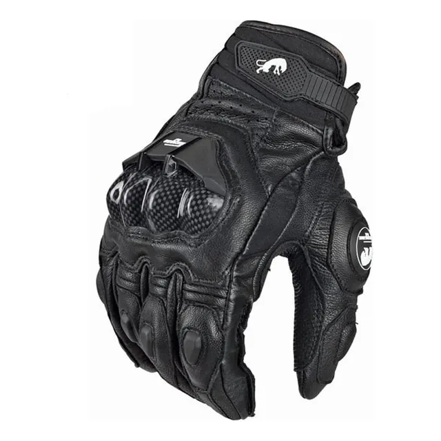 Guantes Para Moto De Cuero Semi-impermeable Furygan Negro
