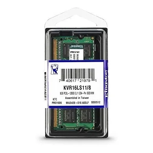 Memória P/ Notebook Ddr3l Kingston 8gb 1600mhz Kvr16ls11/8