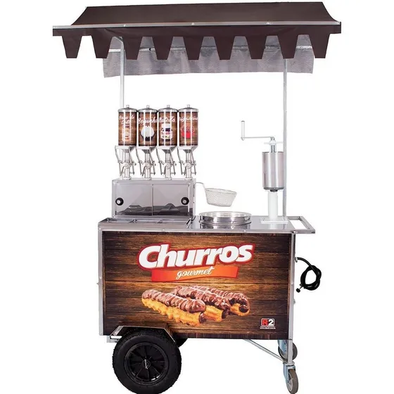 R2 R0080 Carrinho De Churros gourmet 4 doceiras