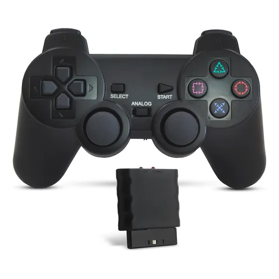 Controle Joystick Sem Fio Para Ps2 Analógico Plug And Play