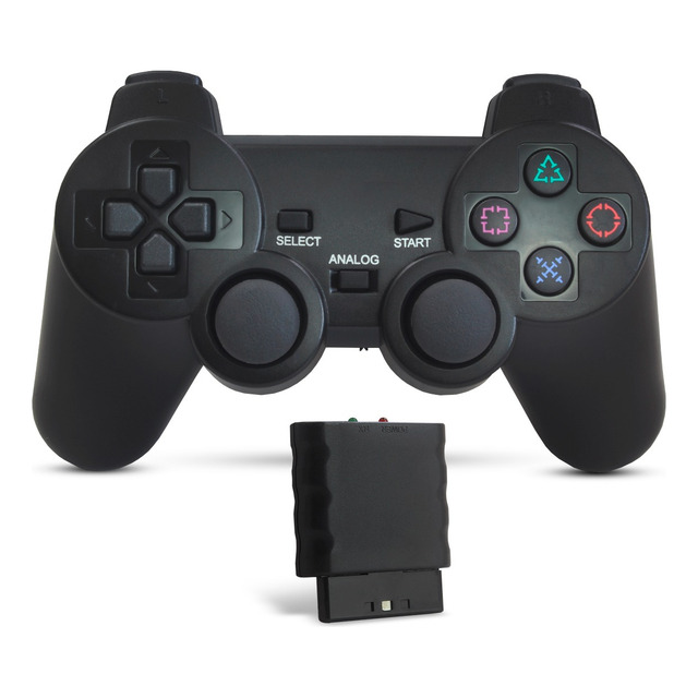 Controle Joystick Sem Fio Para Ps2 Analógico Plug And Play Controle Joystick Sem Fio Para Ps2 Analógico Plug And Play