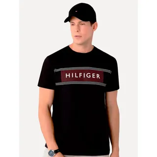 Camiseta Tommy Hilfiger Brand Love Chest Tee Preta Camiseta Tommy Hilfiger Brand Love Chest Tee Preta