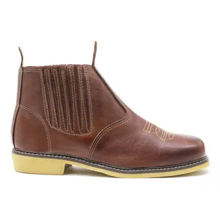 Botina Masculina Couro Bota ElĂĄstico Trabalho Rodeio Passeio Botina Masculina Couro Bota ElĂĄstico Trabalho Rodeio Passeio