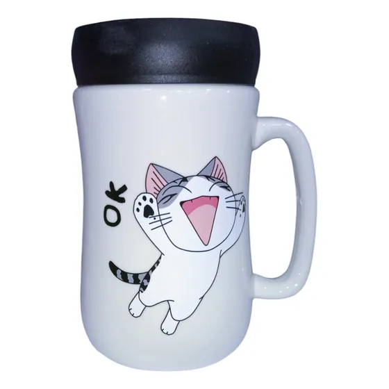 Mug Tapa Espejo Gato