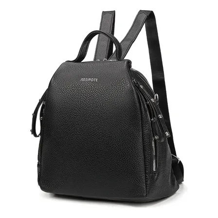 Mochila Feminina Para Deslocamento, Viagem E Saída Durável Preto