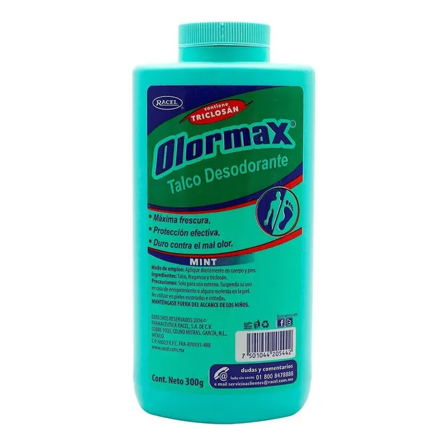 Talco para Pies Olormax Mint Desodorante 300g