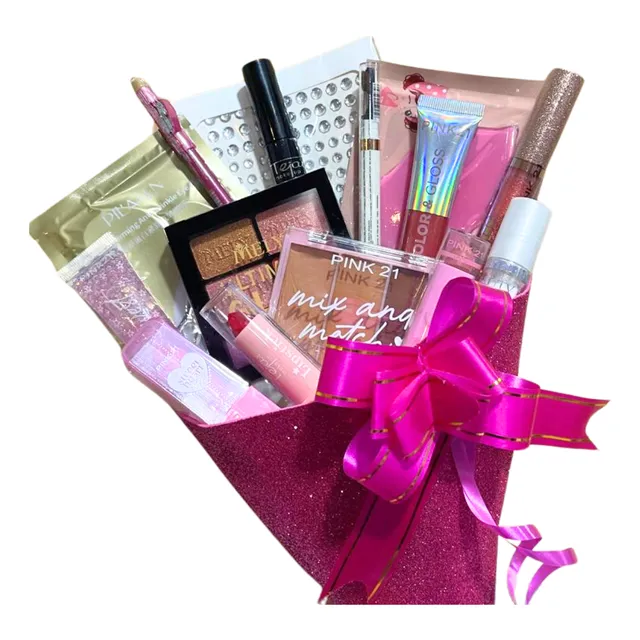 Set Maquillaje Ramo Regalo Quinceañera Aniversario 15 Años