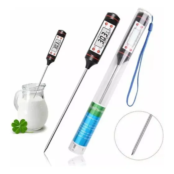 Termómetro Digital Cocina Lcd Pincha Carne Liquido Acero