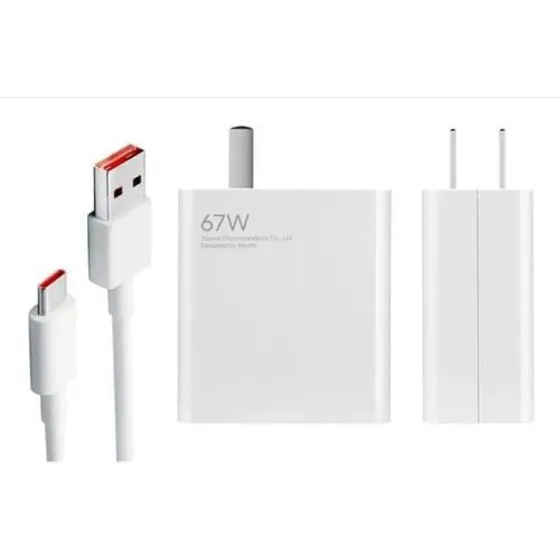 Cargador Xiaomi 67w Para Mi 11 Pro/ultra + Cable C Color Blanco