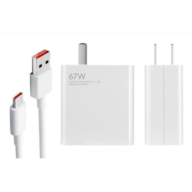 Cargador Xiaomi 67w Para Mi 11 Pro/ultra + Cable C Color Blanco