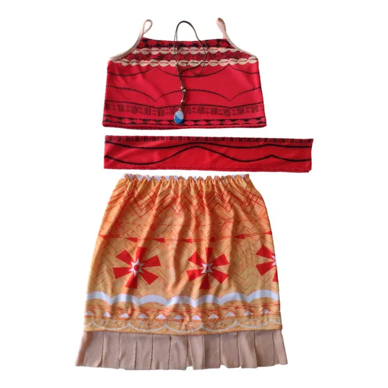 Fantasia Infantil Menina Havaiana Moana Com Colar 