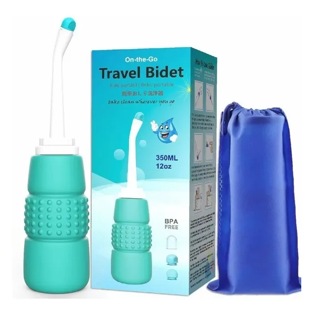 Bidé Portátil Profesional De Mano 350ml Con Boquillas Dobles