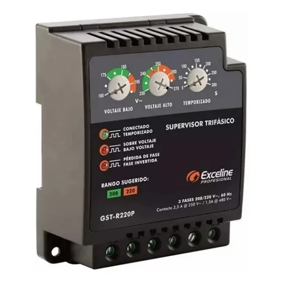 Supervisor Trifasico P/cargas Y Motores 208-220vac Exceline