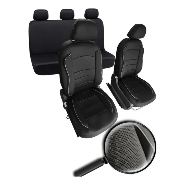 Cubreasientos Sport Hyundai Accent Tela Fresca Transpirable Negro