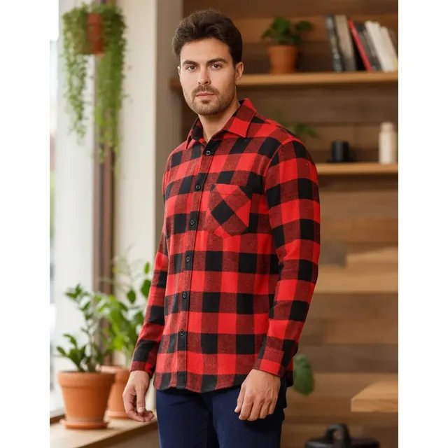 Camisa Xadrez Flanela Blusa Masculina Manga Longa Junina Ful
