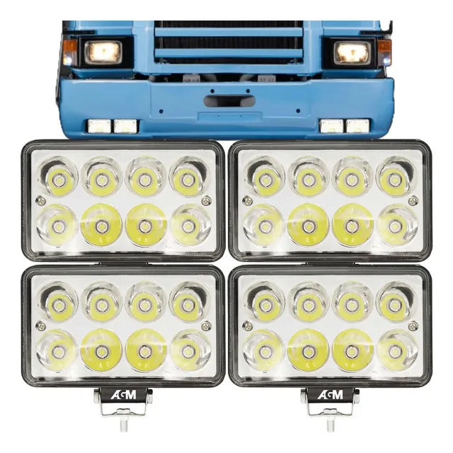 Kit 4 Farol Led Milha Neblina Para Caminhão Scania 112h 113h