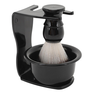 Pincel De Barba Pelo De Texugo Natural Barbear Com Suporte Pincel De Barba Pelo De Texugo Natural Barbear Com Suporte