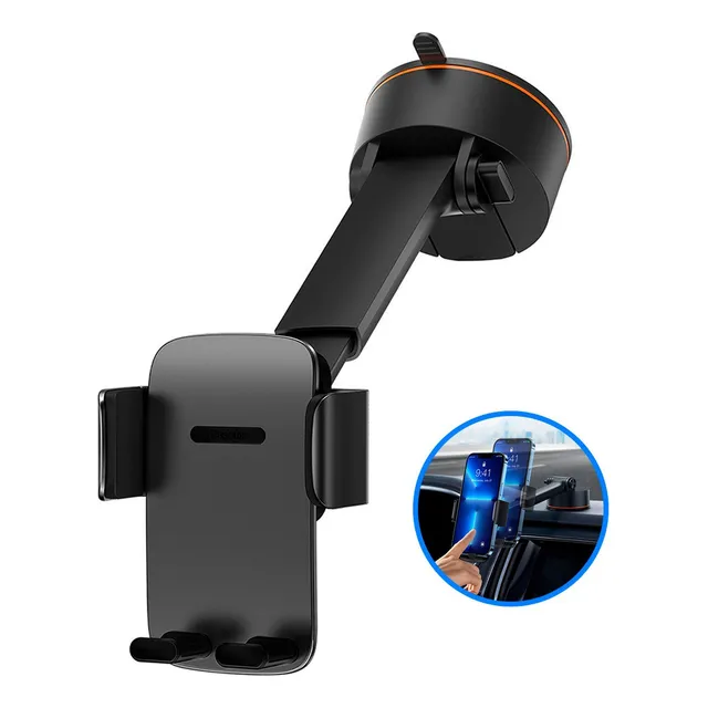 Soporte Holder Celulares De Auto Baseus Bs-cm002a Aluminio Color Negro