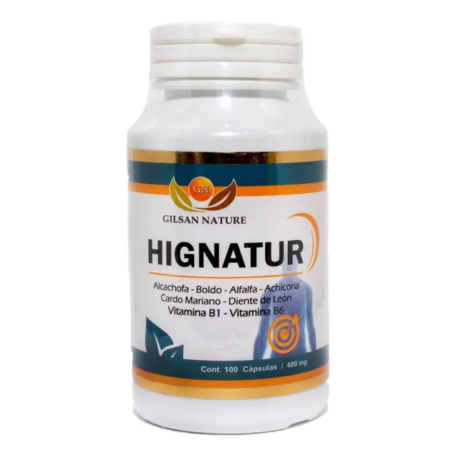 Hignatur Plus 100 Cápsulas 500mg Desintoxica Del Hígado