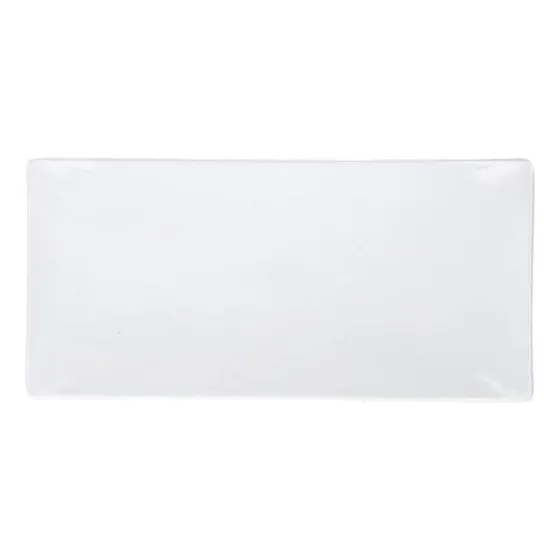 Juego 6 Plato P/sushi Rectangular 30.4 Cm Melamina Travessa Color Blanco Sushi