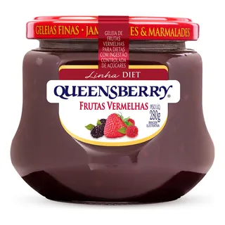 Geleia Frutas Vermelhas Diet Queensberry Vidro 280g Geleia Frutas Vermelhas Diet Queensberry Vidro 280g
