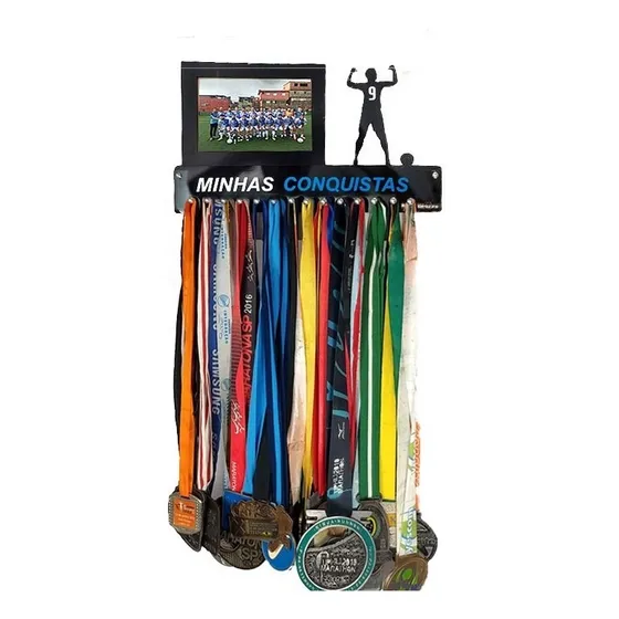 Porta Medalhas Futebol Masc Porta Retrato Número Camiseta 