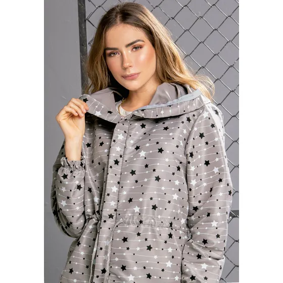 Chaqueta Juvenil Estampado Gris Rutta 76009
