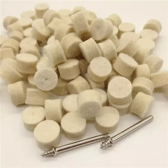100 Peças Feltro De Lã P/ Polimento Micro Retifica Dremel