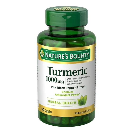 Suplemento Nature's Bounty Turmeric 1000 Mg 60 Cápsulas