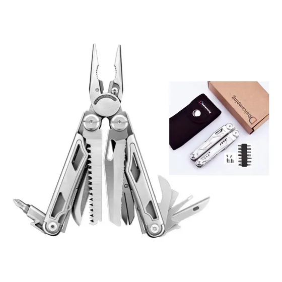 Alicate Canivete Multitool 13 Em 1 Daicamping Dl1 Aço Inox 