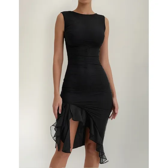 Vestido  Apretado Espalda Descubierta Elegante Para Mujer