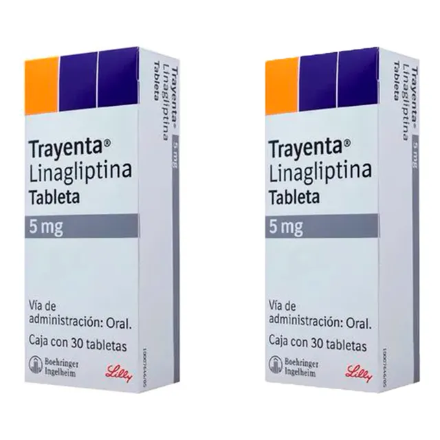 Trayenta 5mg Linagliptina Con 30 Tabletas Pack 2 Piezas