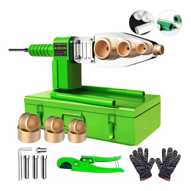 Termofusor Herramient Kit Con 3 Dados 20-32mm Y Tijera 1000w Merion Mer-01