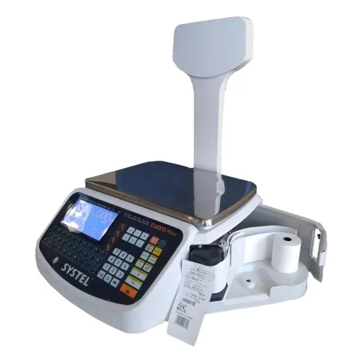 Balanza Comecial Digital Systel Cuora Max Solo Ticket 30 Kg Color Blanco