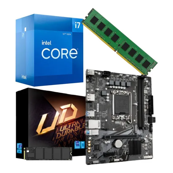 Combo Actualización Intel I7-12700 + 16gb + Ssd 512gb Color Negro