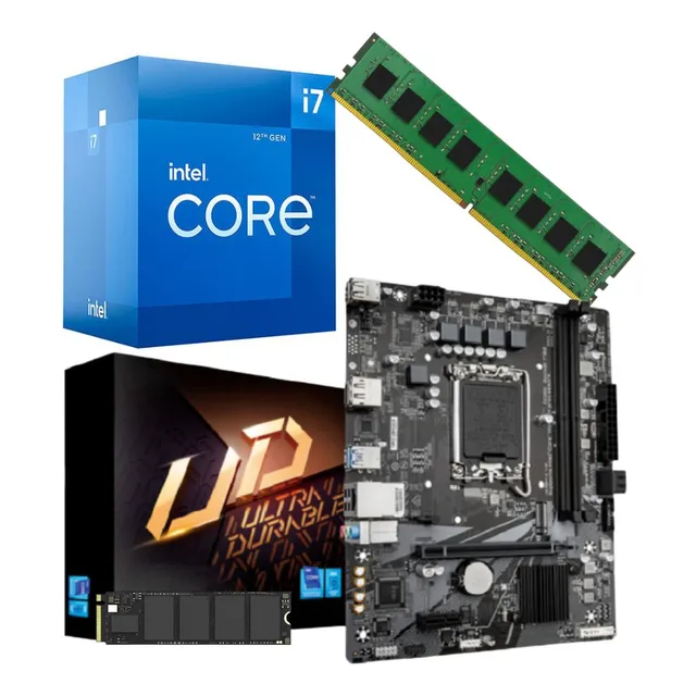 Combo Actualización Intel I7-12700 + 16gb + Ssd 512gb Color Negro